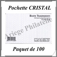 POCHETTES en CRISTAL - Pour Timbres - 115*160 mm - Sachet de 100 (135867)