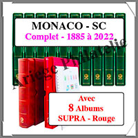 MONACO - Jeu SC - 1885  2022 - Avec Pochettes + 8 Albums SUPRA Rouge (13810)