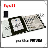 Pages FUTURA Plastique Transparent - E1 - 1 Poche : 230x290 mm - Paquet de 5 Pages (1610)