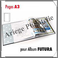 Pages FUTURA Plastique Transparent - A3 - Document Officiel Double - Paquet de 5 Pages (1611)