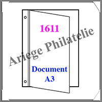 Pages FUTURA Plastique Transparent - A3 - Document Officiel Double - Paquet de 5 Pages (1611)