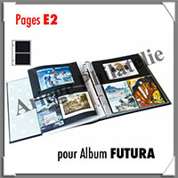 Pages FUTURA Plastique Transparent - E2 - 2 Poches : 145x230 mm - Paquet de 5 Pages (1620)