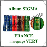 Reliure SIGMA - VERT - FRANCE - Reliure avec Etui  (1711-5)