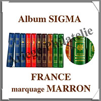 Reliure SIGMA - MARRON - FRANCE - Reliure avec Etui  (1711-7)