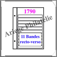 Pages FUTURA Carton Blanc - CF1 - 11 Bandes - Recto-Verso - Paquet de 5 Pages (1790)