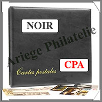 Album pour CPA - NOIR - Modle Luxe - AVEC 15 Feuilles Panaches (2004-4)