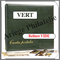 Reliure pour CPA ou CPM - VERTE - Modle Luxe - VIDE (20041-5)