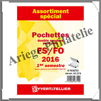 FRANCE - Pochettes YVERT (Hawid) - Anne 2016 - 1er Semestre - Pour Timbres Courants (23710)