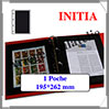Pages INITIA Plastique Noir - INITIA 1 - 1 Poche : 195x262 mm - Paquet de 10 Pages (24402) Yvert et Tellier