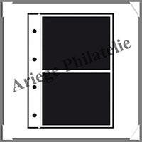 Pages INITIA Plastique Noir - INITIA 2 - 2 Poches : 195x128 mm - Paquet de 10 Pages (24403)