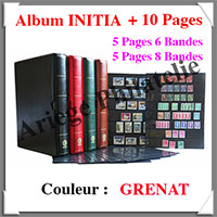 Album INITIA - RELIURE + ETUI - Couleur GRENAT - Avec 10 Pages (244072)
