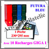 Reliure FUTURA - PACK avec 10 Recharges GIGA 1 - Reliure avec Etui  (27587) Yvert et Tellier