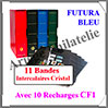 Reliure FUTURA - PACK avec 10 Recharges CF1 - Reliure avec Etui  (27590) Yvert et Tellier