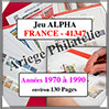 FRANCE - Jeu ALPHA - 1970 à 1990 - Sans Pochettes (41347) Yvert et Tellier