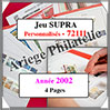 FRANCE - Jeu SC - Timbres Personnalisés - Année 2002 - Avec Pochettes (72111) Yvert et Tellier