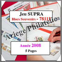 FRANCE - Jeu SC - Blocs Souvenirs - Anne 2008 - Avec Pochettes (78112)