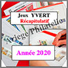 Jeux TVERT et TELLIER - Récapitulatif - Année 2020 Yvert et Tellier