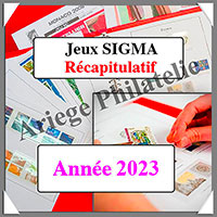 Jeux YVERT et TELLIER - SIGMA - Rcapitulatif - Anne 2023