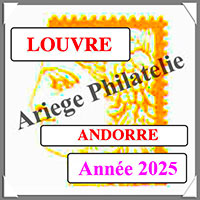 ANDORRE 2025 - Jeu LOUVRE - Timbres Courants et Blocs (FAN25)