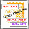 FRANCE - PRESIDENCE - Pack N10 - Annes 2000 -2009 -- Timbres Courants (PF0009) Crs