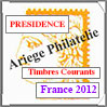 FRANCE 2012 - Jeu PRESIDENCE - Timbres Courants (PF12) Crs