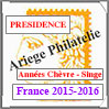 FRANCE 2015-16 - Jeu PRESIDENCE - Feuillet Anne de la Chver et du Singe (PF15AC) Crs