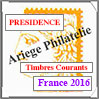FRANCE 2016 - Jeu PRESIDENCE - Timbres Courants (PF16) Crs
