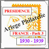 FRANCE - PRESIDENCE - Pack N3 - Annes 1930 -1939 -- Timbres Courants (PF3039) Crs