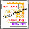 FRANCE - PRESIDENCE - Pack N4 - Annes 1940 -1949 -- Timbres Courants (PF4049) Crs