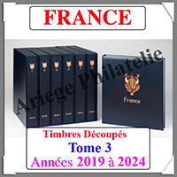 FRANCE Luxe - Album TIMBRES DECOUPES - Tome 3 - 2019  2024 - AVEC Pochettes (FR-LX-DECOUP-T3)