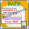 ANDORRE 2019 - Poste Franaise - AVEC Pochettes (OFN07F-19 ou 382926) Kab