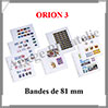 Feuilles ORION 3 -  En CARTON - 3 Bandes de 81 mm - Paquet de 5 Feuilles (ORION3 ou 300333) Kab