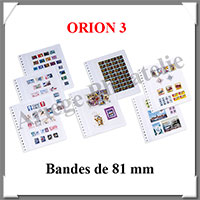 Feuilles ORION 3 -  En CARTON - 3 Bandes de 81 mm - Paquet de 5 Feuilles (ORION3 ou 300333)