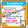 FEUILLES FRANCE SF Primprimes - 2005  2009 (335424 ou 15/10SF) Leuchtturm