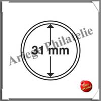 CAPSULES pour MEDAILLES TOURISTIQUES de 31 mm - Boite de 10 Capsules (325003 ou GRIPS31)