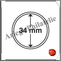 CAPSULES pour MEDAILLES TOURISTIQUES de 34 mm - Boite de 10 Capsules (310430 ou GRIPS34)