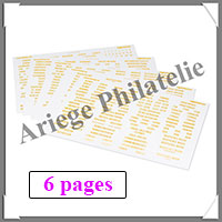 ETIQUETTES Autocollantes - 6 Pages - TOUS PAYS (371807  ou LESET)