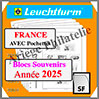 FRANCE 2025 - Blocs Souvenirs - AVEC Pochettes (N15BSSF-25 ou 100338) Leuchtturm