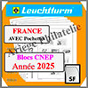 FRANCE 2025 - Blocs CNEP - AVEC Pochettes (N15CNEPSF-25 ou 100339) Leuchtturm