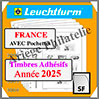FRANCE 2025 - Timbres Autocollants Professionnels - AVEC Pochettes (N15 PROSF-25 ou 100349 ) Leuchtturm