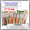 HAWID Pochettes Noires : 21x24 mm - Simple Soudure (326712) Leuchtturm