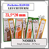 HAWID Pochettes Noires : 21,5x26 mm - Simple Soudure (305327) Leuchtturm