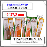 HAWID Pochettes Transparentes : 46x27,5 mm - Simple Soudure (336075)