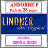 ANDORRE Franaise - Pack 2008  2020 - Timbres Courants (T124a/08) Lindner