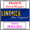 FRANCE - Pack 2020 � 2021 - Timbres Courants (T132/20) Lindner