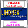 FRANCE - Pack 2022 � 2023 - Timbres Courants (T132/22) Lindner
