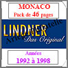 MONACO - Pack 1992  1998 - Timbres Courants (T186/92) Lindner