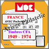 FRANCE - Timbres CFA - Jeu de 1949  1974 - AVEC Pochettes (MC15CFA ou 317354) Moc