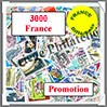 France (Pochettes) - 3 000 Timbres Diffrents (Lot Promotionnel) Loisirs et Collections
