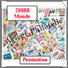 Monde (Pochettes) - 20 000 Timbres Diffrents (Lot Promotionnel) Loisirs et Collections